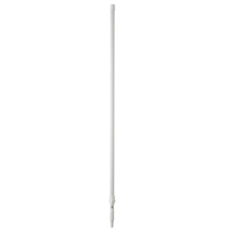 62" to 109.4" White Vikan® Polypropylene & Aluminum Telescopic Handle
