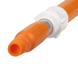 62" to 109.4" Orange Vikan® Polypropylene & Aluminum Telescopic Handle