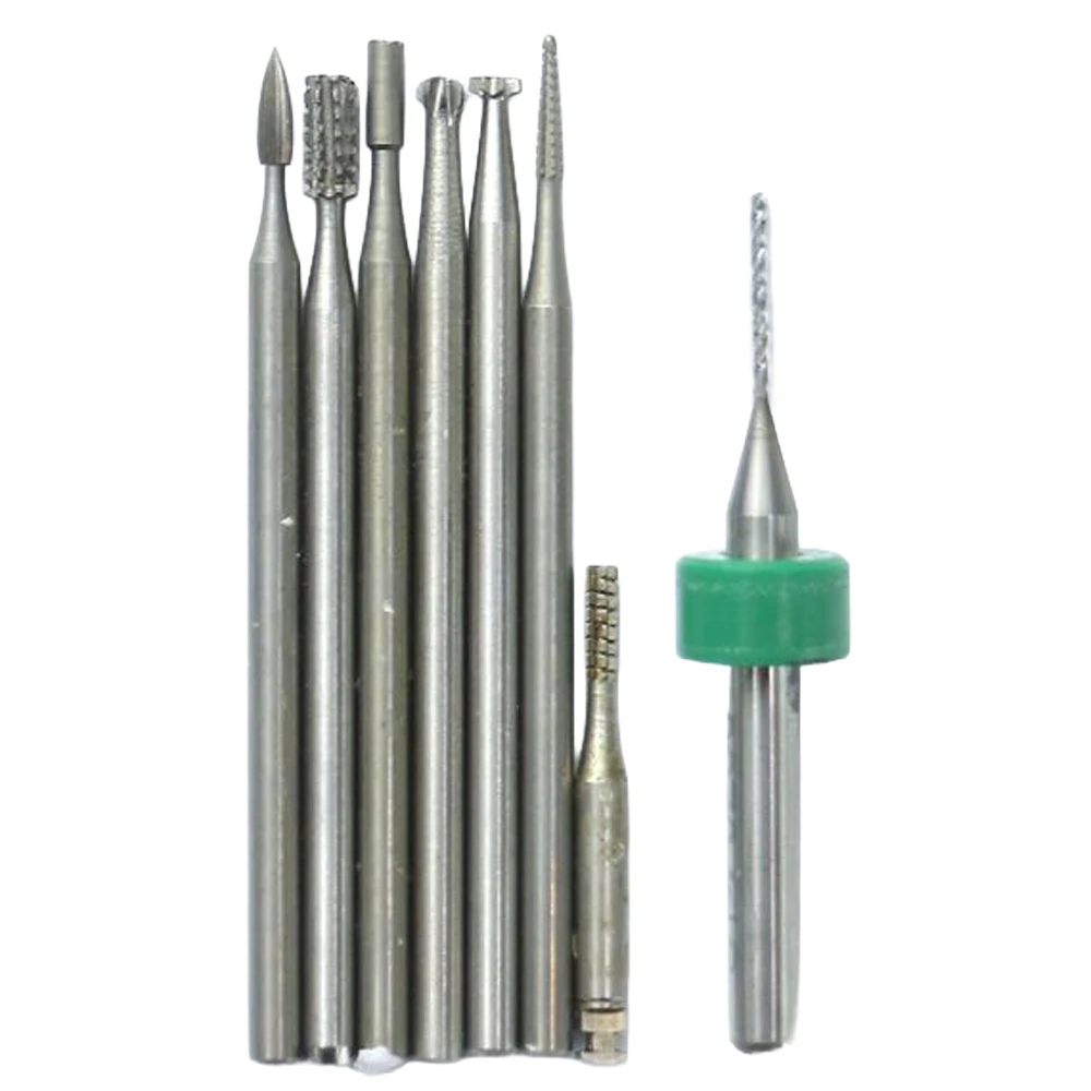 8-Piece Assorted Mini Burr Set with 3/32