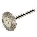 3/4" Dia. Mounted Mini Steel Wire Wheel with 1/8" Shank for Rotary Tools