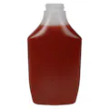 15 oz. Transparent Polypropylene Hot-Fill Easy Squeeze Oblong Sauce Bottle with 33/400 Neck (Cap Sold Separately)