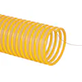 2" ID FlexStat® 60 Heavy-Duty Static Dissipative Reinforced Clear Polyurethane Hose with Yellow ABS Helix