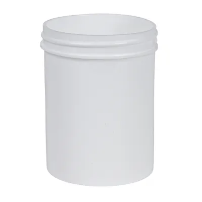 6 oz. White Polypropylene Straight-Sided Round Jar with 63/400 Neck (Cap Sold Separately)