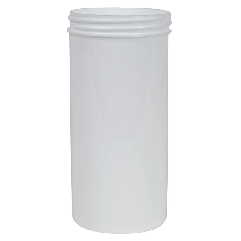 10 oz. White Polypropylene Straight-Sided Round Jar with 63/400 Neck (Cap Sold Separately)