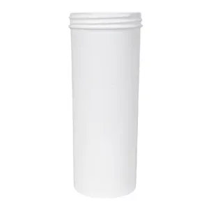 12 oz. White Polypropylene Straight-Sided Round Jar with 63/400 Neck (Cap Sold Separately)