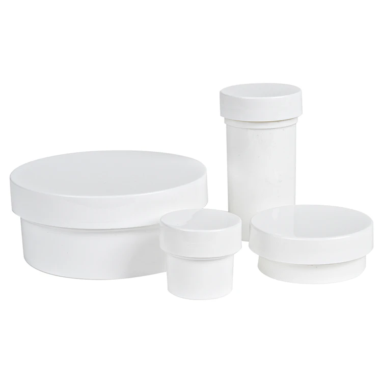 Polypropylene Straight-Sided Round Jars with Plain Caps