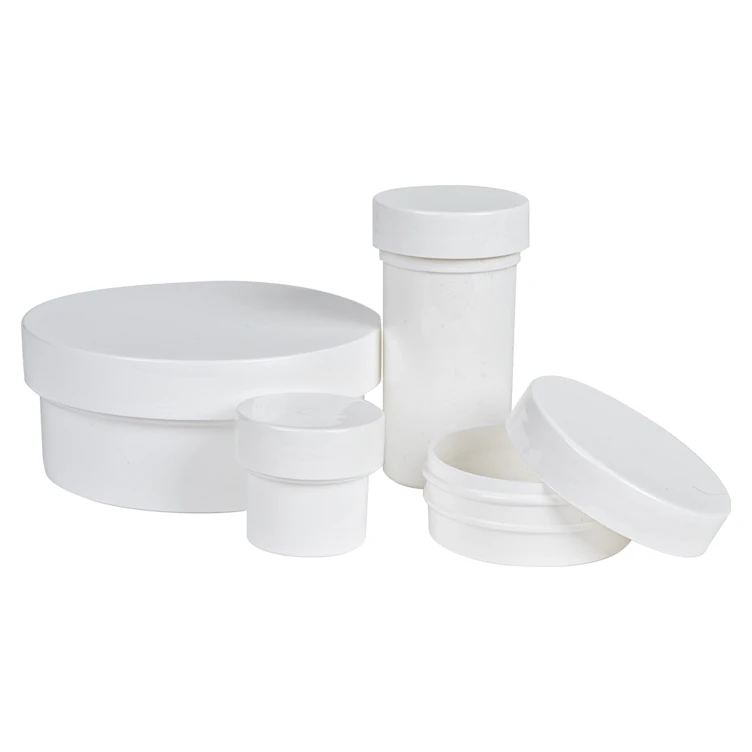 Polypropylene Straight-Sided Round Jars with Plain Caps