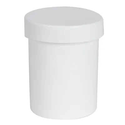 3 oz. White Polypropylene Round Straight-Sided Jar with 53/400 White Smooth Unlined Cap