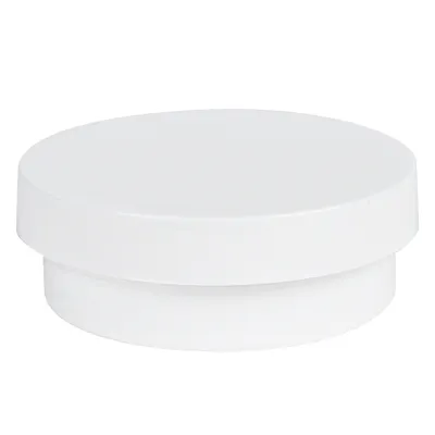 1 oz. White Polypropylene Wide Mouth Round Straight-Sided Jar with 70/400 White Smooth Unlined Cap