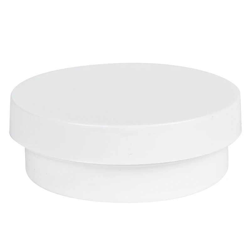 1 oz. White Polypropylene Wide Mouth Round Straight-Sided Jar with 70/400 White Smooth Unlined Cap