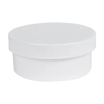 4 oz. White Polypropylene Wide Mouth Round Straight-Sided Jar with 89/400 White Smooth Unlined Cap