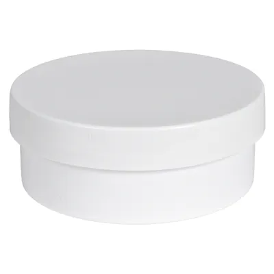 6 oz. White Polypropylene Wide Mouth Round Straight-Sided Jar with 100/400 White Smooth Unlined Cap