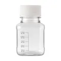 125mL PET PharmaTainer™ Square Sterile Lab Bottle with 48mm Cap - Case of 100