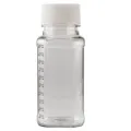 250mL PET PharmaTainer™ Square Sterile Lab Bottle with 48mm Cap - Case of 60