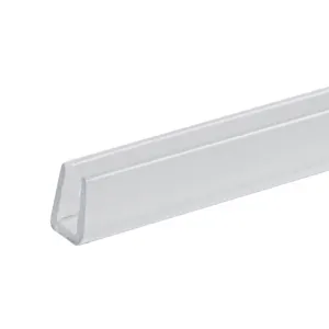 1/8" Nom. ID x 0.25" Leg x 0.05" Wall Clear Polycarbonate U Channel - 6' Length