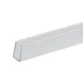 1/8" Nom. ID x 0.25" Leg x 0.05" Wall Clear Polycarbonate U Channel - 6' Length