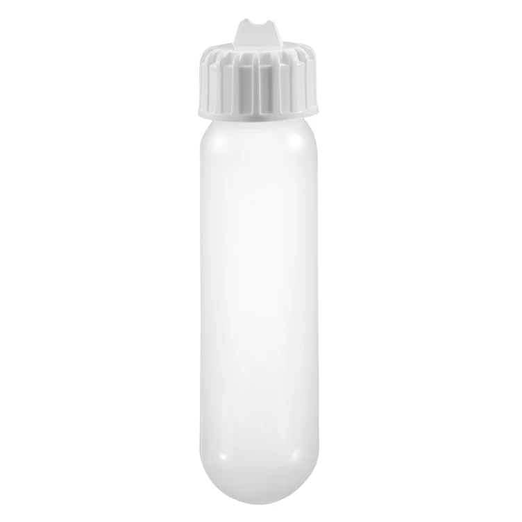 30mL Round Bottom Natural Polypropylene High-Speed Centrifuge Tube with White Screw Cap & Grip Tab - Package of 12