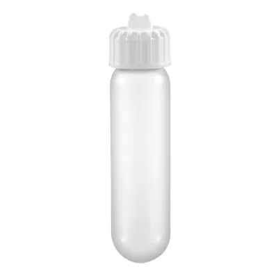 50mL Round Bottom Natural Polypropylene High-Speed Centrifuge Tube with White Screw Cap & Grip Tab - Package of 12