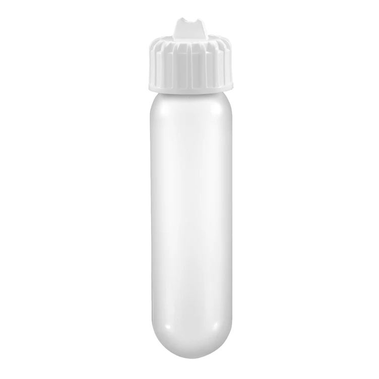 50mL Round Bottom Natural Polypropylene High-Speed Centrifuge Tube with White Screw Cap & Grip Tab - Package of 12