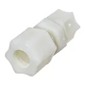 1/2" OD Tube x 3/8" OD Tube Jaco Nylon Reducing Union Tube Fitting with Plastic Gripper - 220 psi