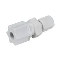 1/4" OD Tube x 1/8" OD Tube Jaco Polypropylene Reducing Union Tube Fitting
