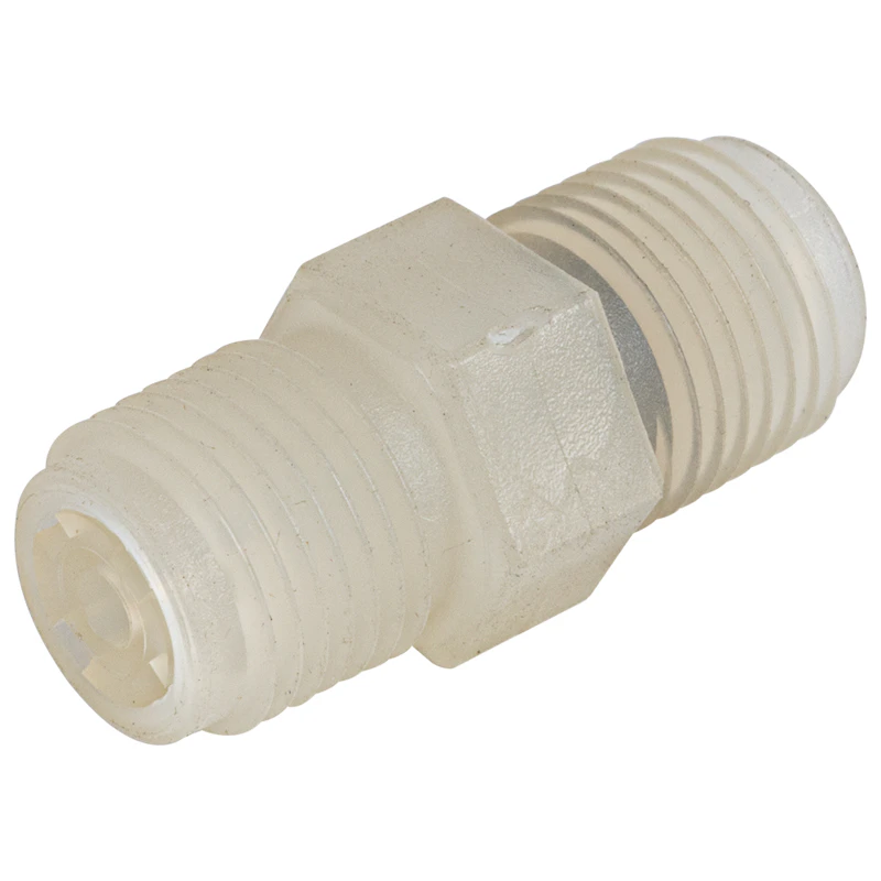 1/8" MNPT x 1/8" MNPT Jaco Natural PVDF Check Valve with Viton™ O-Ring
