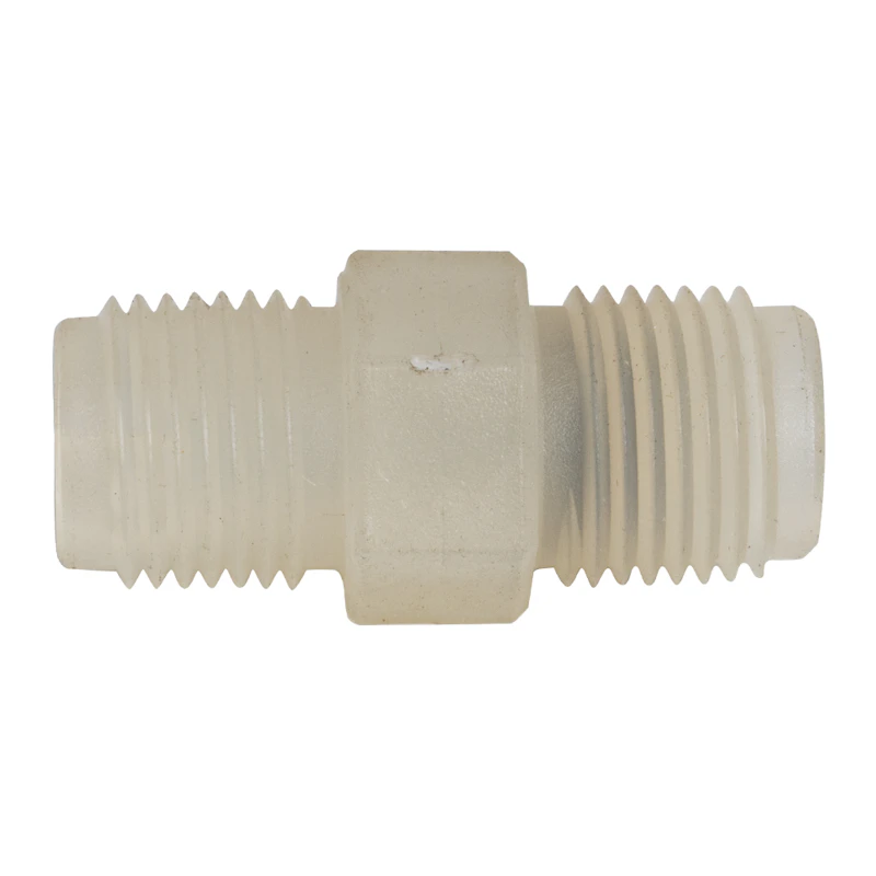 1/8" MNPT x 1/8" MNPT Jaco Natural PVDF Check Valve with Viton™ O-Ring