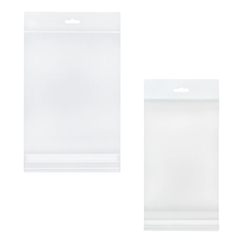High Clarity Polypropylene Lip & Tape Header Bags with Hang Hole