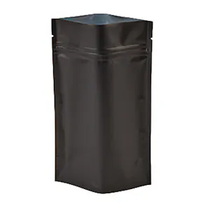 5" W x 8" L + 2-1/2" BG x 5 mil Thick Black Stand-Up Barrier Zipper Pouch - Case of 1000