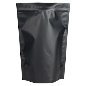 9" W x 13-1/2" L + 4-3/4" BG x 5 mil Thick Black Stand-Up Barrier Zipper Pouch - Case of 500