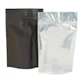 3-5/8" W x 5-1/8" L + 2" BG x 5 mil Thick Clear Front, Black Back Stand-Up Barrier Zipper Pouch - Case of 2000