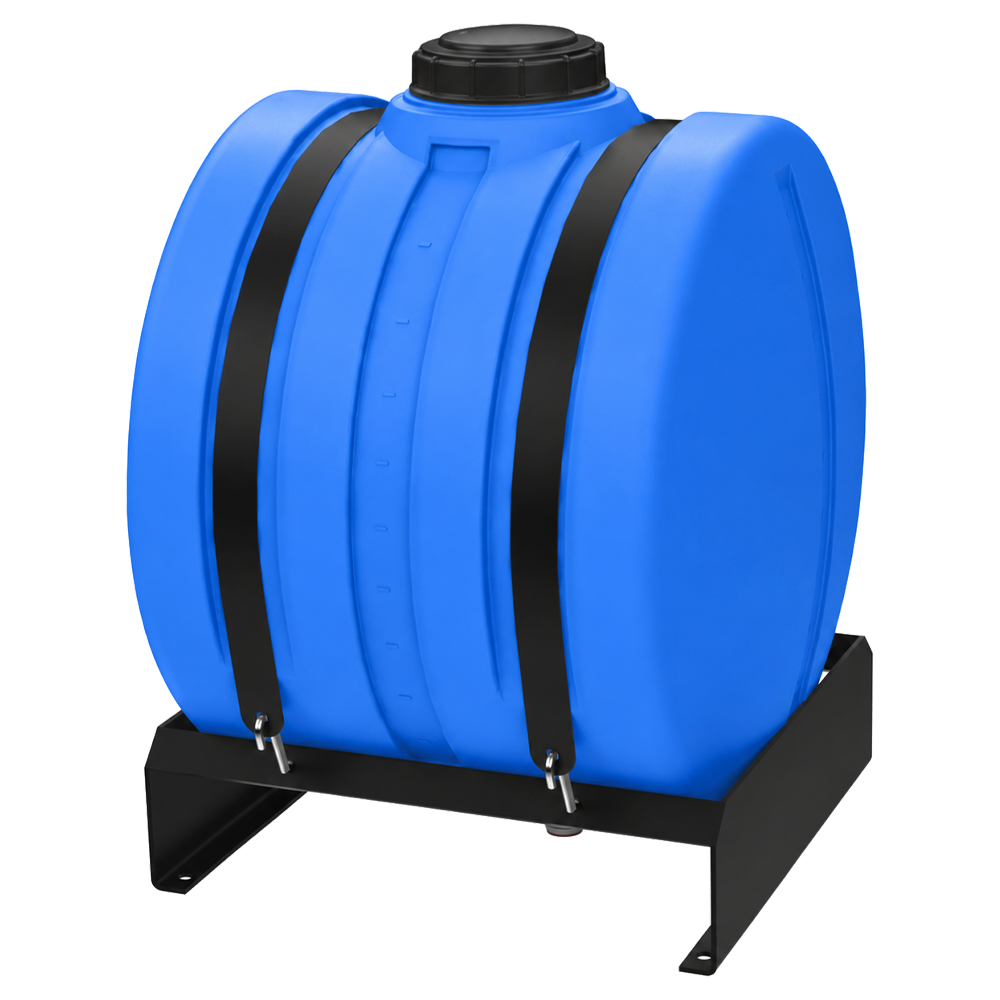 25 Gallon Natural LLDPE Round Horizontal Tank with 5