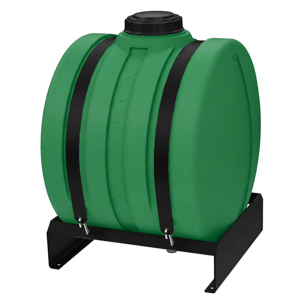 25 Gallon Natural LLDPE Round Horizontal Tank with 5