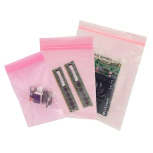 Reclosable Pink Anti-Static Economy Bags