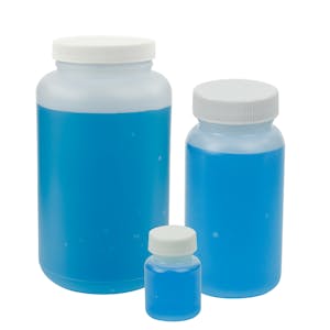 Wide Mouth Round Natural HDPE Jars with Caps
