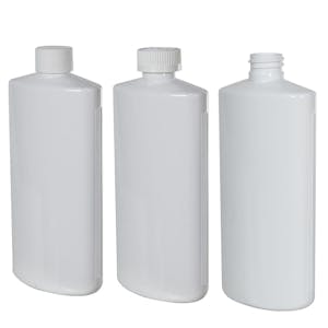 White PVC Oval Bottle