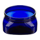 4 oz. Cobalt Blue PET Firenze Square Jar with 70/400 Neck (Cap Sold Separately)