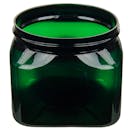 16 oz. Dark Green PET Firenze Square Jar with 89/400 Neck (Cap Sold Separately)