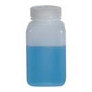 32 oz./1000mL Nalgene™ Wide Mouth Polyethylene Square Bottle with 63mm Cap