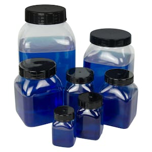 Wide Mouth PVC Bottles with Caps