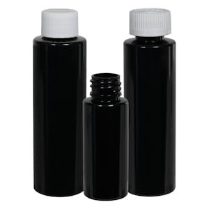 HDPE Cylindrical Sample Bottles & Caps