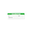 "Calibration" with "By," "Date" & "Due for Cal" Rectangular Water-Resistant Polypropylene Write-On Label - 3" x 1"