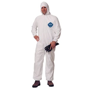 Tyvek® Coverall Zipper Front, Hood, Elastic Wrist and Ankles