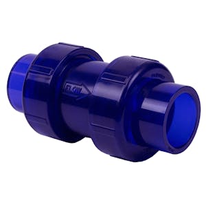 True Union Low Extractable PVC Ball Check Valves