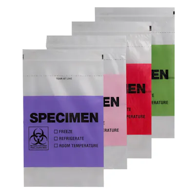 Color Coded Specimen Bags