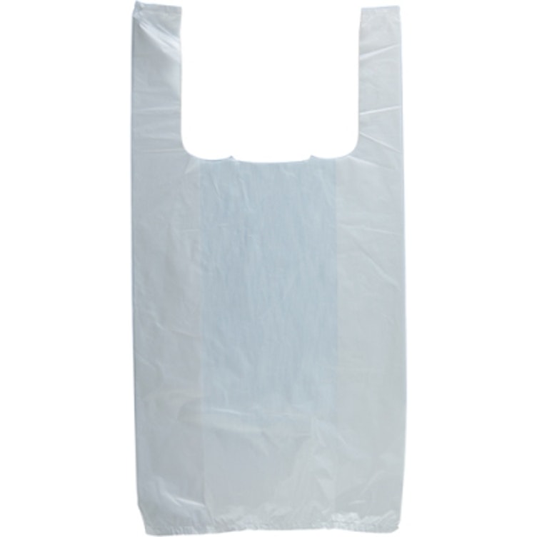 8" x 4" x 16" 0.65 mil White T-Shirt Bags