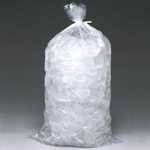 9" x 18" x 1.2 mil 5 lbs. LDPE/MET Ice Bags