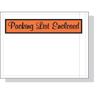 4.5" x 6" Packing List Enclosed Panel Face