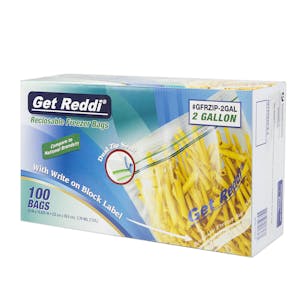 2.7 mil 2 Gallon Get Reddi® Reclosable Freezer Bags