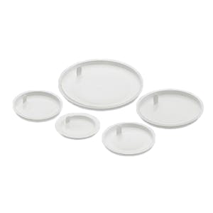 48mm White Polypropylene Tabbed Jar Disc